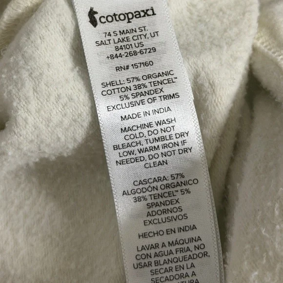 Cotopaxi MEDIUM Bandera Organic Cotton Sweatshirt Drawstring Hem Colorblock - Picture 8 of 11